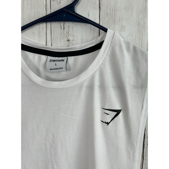 Men's Gymshark Tank Top White Size L Breathable - Picture 1 of 7